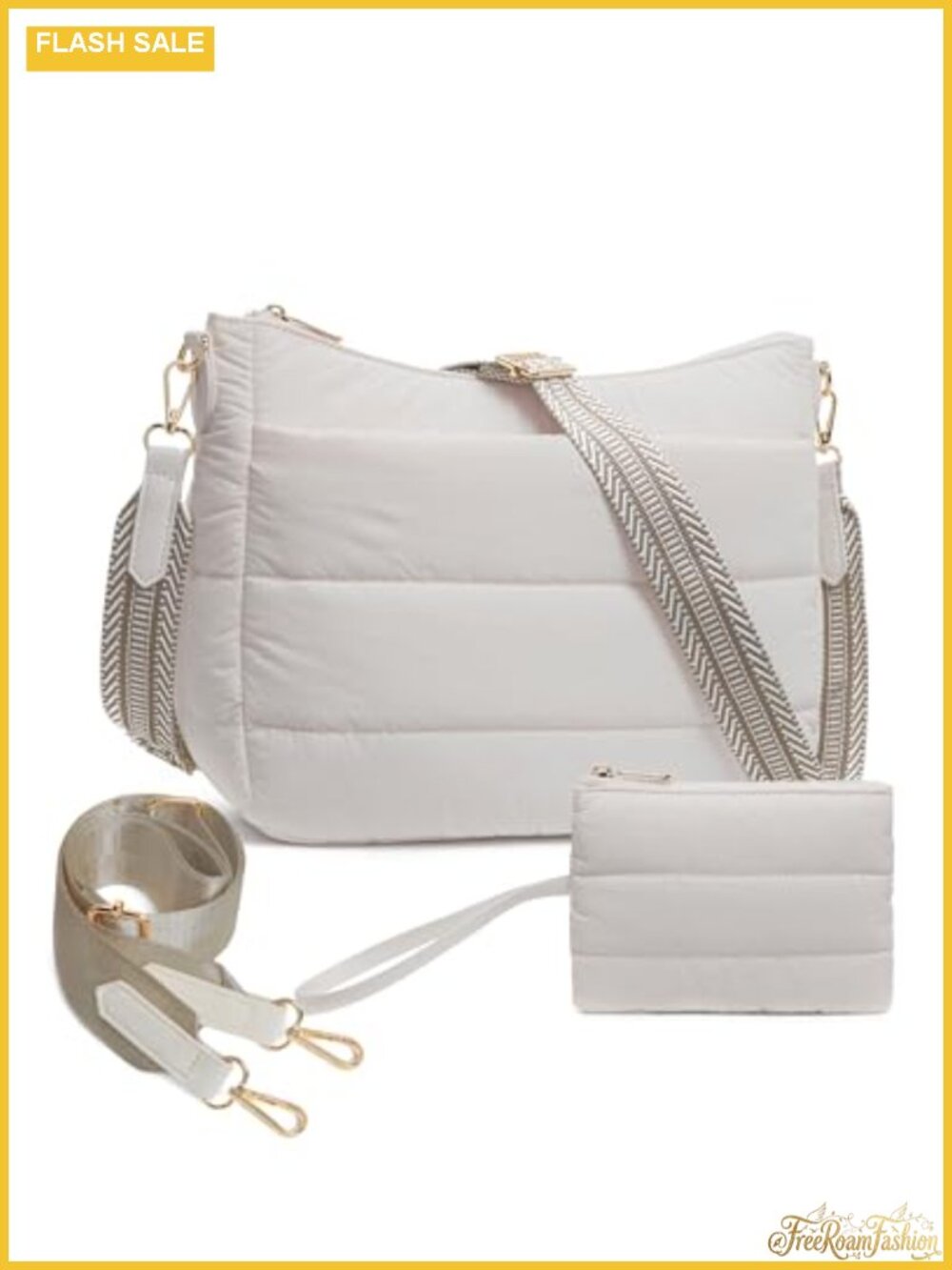 Gitus Quilted Puffer Crossbody Hobo Bag Lightweight Shoulder Purse